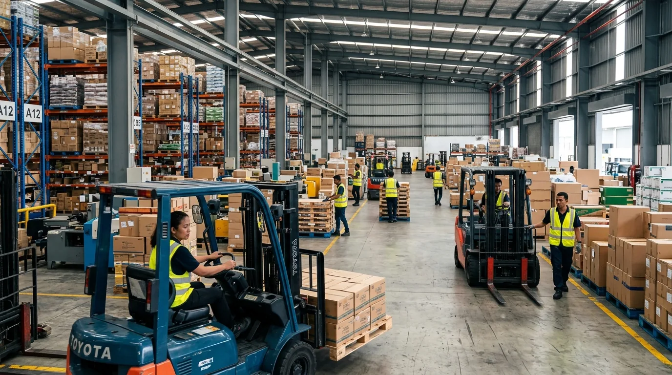 Sewa forklift untuk Gudang & Logistik